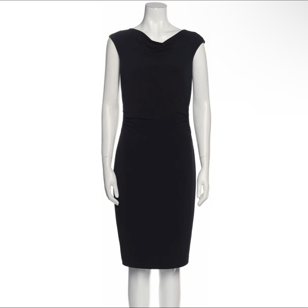 Knee Length Black Sheath Dress - Picture 1 of 8